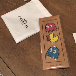 NWT COACH Pac-Man set of 3 pins